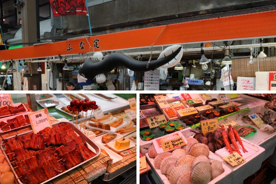 黑門市場美食推薦:ふな定(FUNASADA)鰻魚串