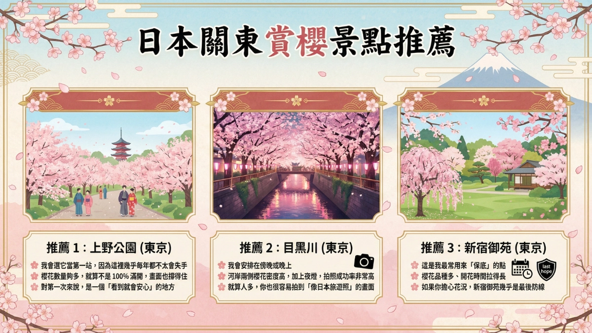 日本關東（東京）賞櫻景點推薦