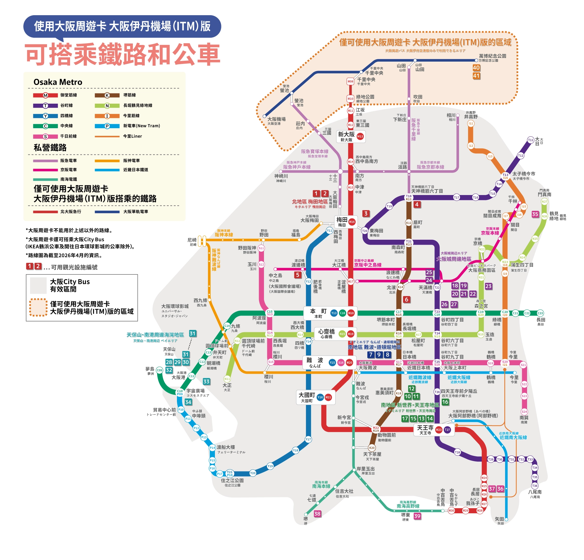 大阪周遊卡大阪伊丹機場 (ITM) 版