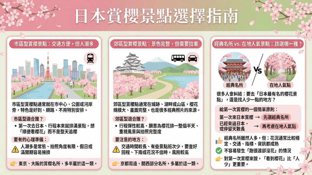 日本賞櫻景點怎麼選