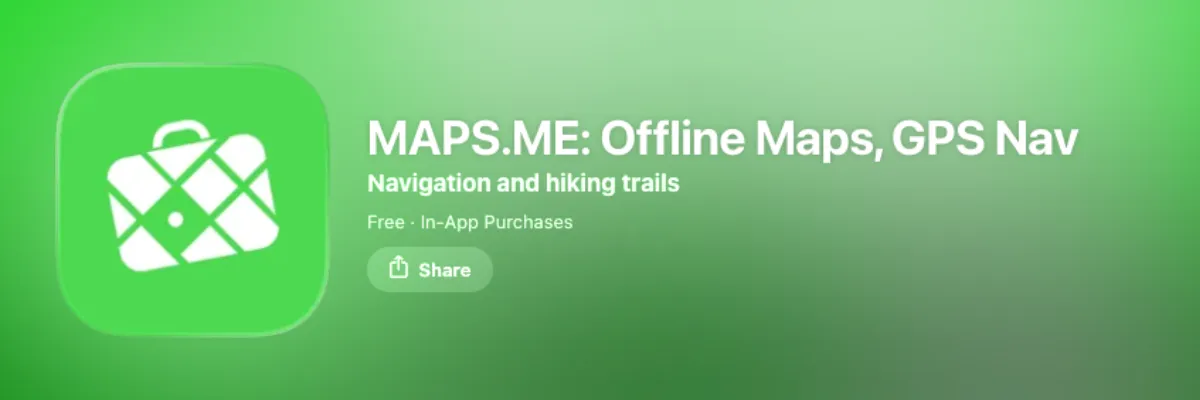 日本旅遊地圖 App 推薦：Maps.me