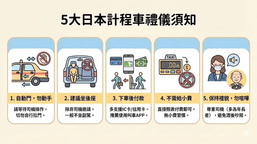 日本計程車禮儀