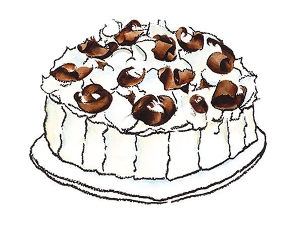 黑白巧克力蛋糕(ブラック&ホワイトチョコレートケーキ)