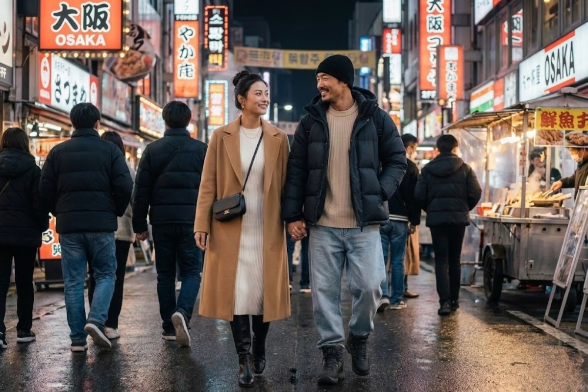 大阪跨年穿搭怎麼準備？靠玉米式穿法保暖又可以美美拍照！