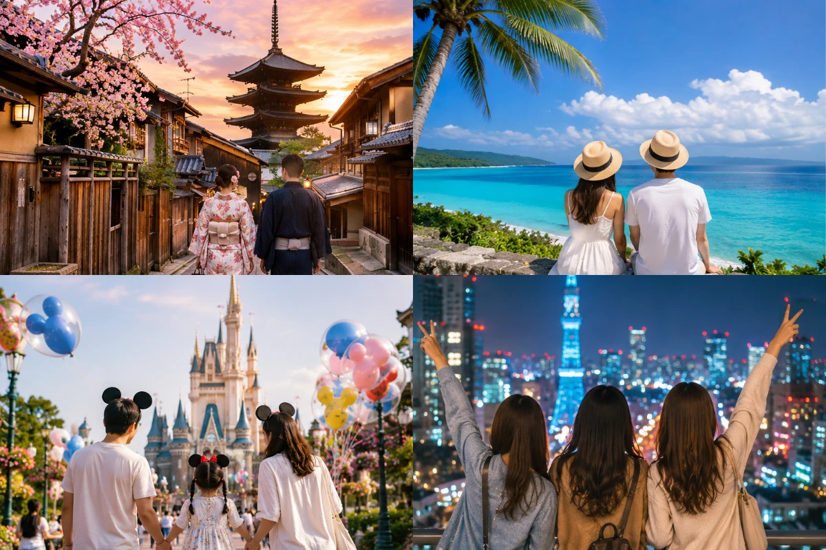 日本親子、情侶、朋友旅遊推薦行程